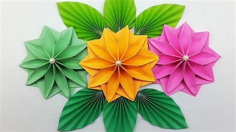 Easy Paper Flowers Diy Paper Flower Making For Wall