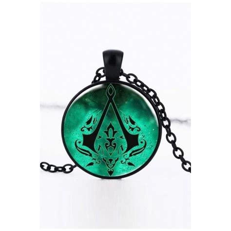 Fashion Assassins Creed Symbol Printed Pendant Necklace 15 Liked On