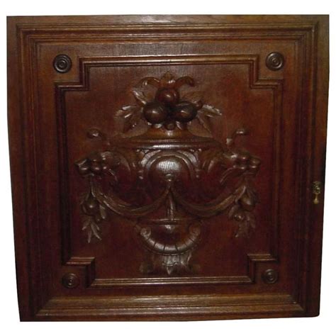 Set Of Four Antique Cabinet Doors Beautifully Carved In French Oak