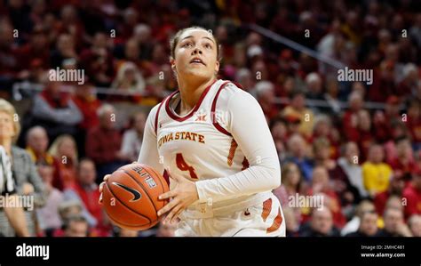 Iowa State Guard Rae Johnson Drives To The Basket During An Ncaa College Basketball Game Against