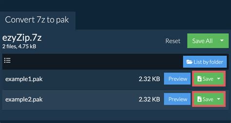 Convert 7z To Pak Online Quick Secure And Free Ezyzip