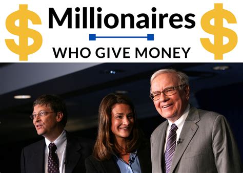 Millionaires Giving Money Millionaires Who Give Money Away