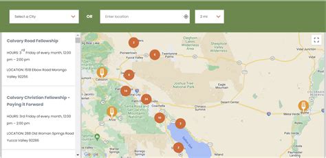 Map Of Food Bank Locations Find A Food Bank Coachella Valley