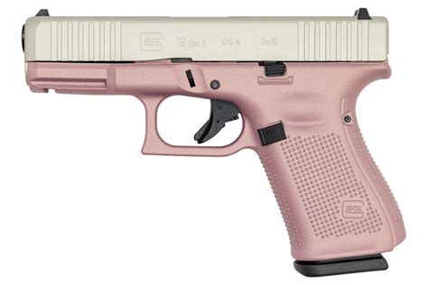 Glock 19 Gen5 9mm Pistol With Cerakote Pink Champagne Frame And