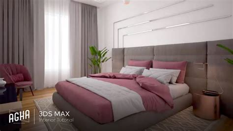 3ds Max Interior Tutorial Bedroom Vray Rendering Photoshop Youtube