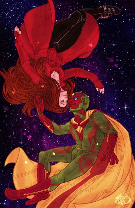 Vision And Scarlet Witch Kiss Marvel Art Scarlet Witch Marvel