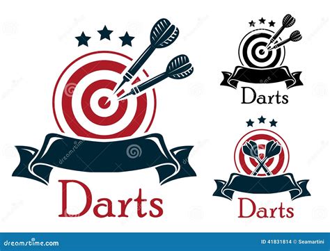 Darts Sport Emblem Stock Vector Image 41831814