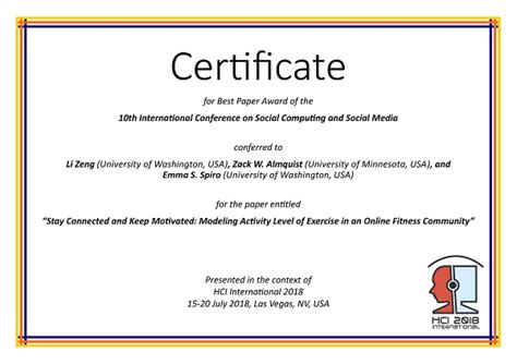Social Computing And Social Media Best Paper Award Hci International 2018