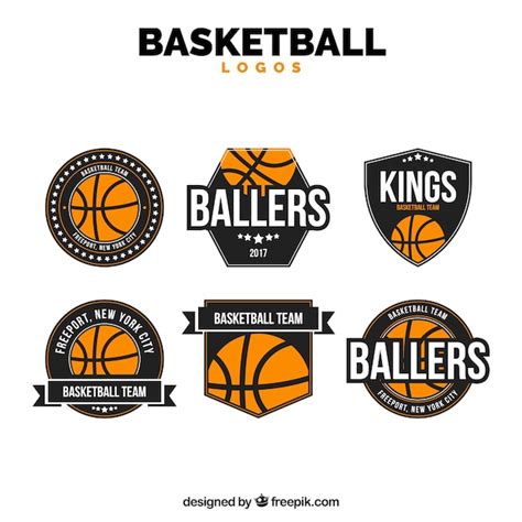 Set Of Basketball Stickers Vector Free Download