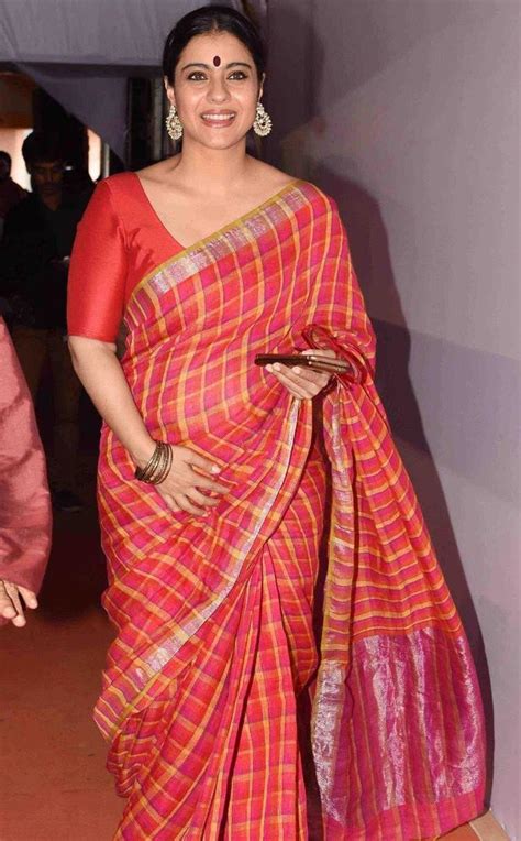 Kajol Looks Hot In This Red Saree Stylish Sarees Saree Designs