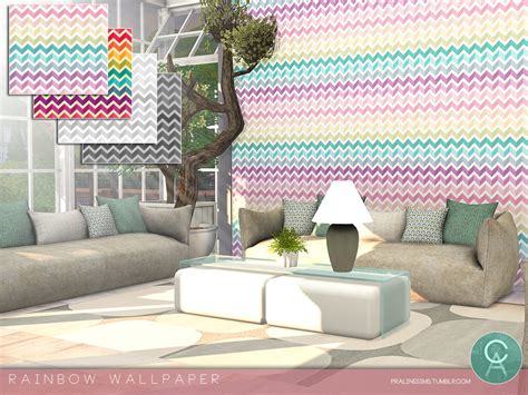 Pralinesims Rainbow Wallpaper 2 Sims 4 Sims 4 Cc Wallpaper Sims 4