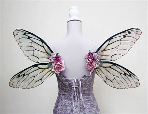 Made To Order Enchanting Natural Rose Spring Flower Fairy Wings