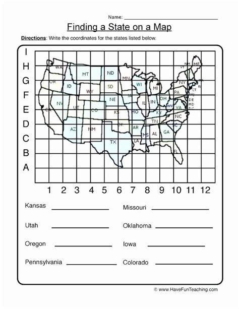Coordinate Plane Worksheet 5th Grade Map Grid Worksheets In 2020