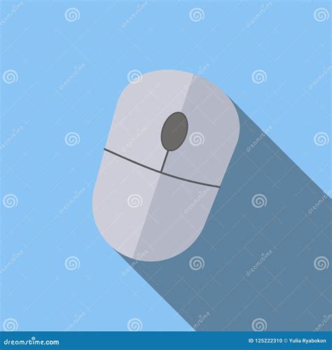 Computer Mouse Flat Icon Stock Illustration Illustration Of Business