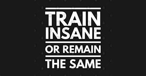 Train Insane Or Remain The Same Motivation Posters And Art Prints
