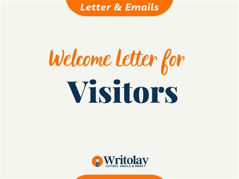 Welcome Letter For Visitors 4 Templates Writolay