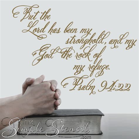 The Lord Has Been My Stronghold Psalm 9422 Bible Verse Wall Decal