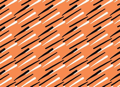Hand Drawn Orange Black White Color Stripes Seamless Pattern 2123033