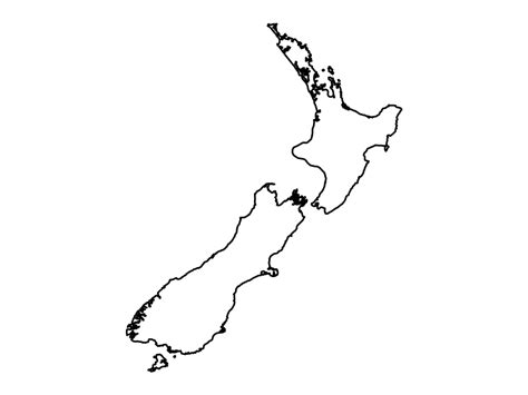 New Zealand Outline Map Blank Maps Repo