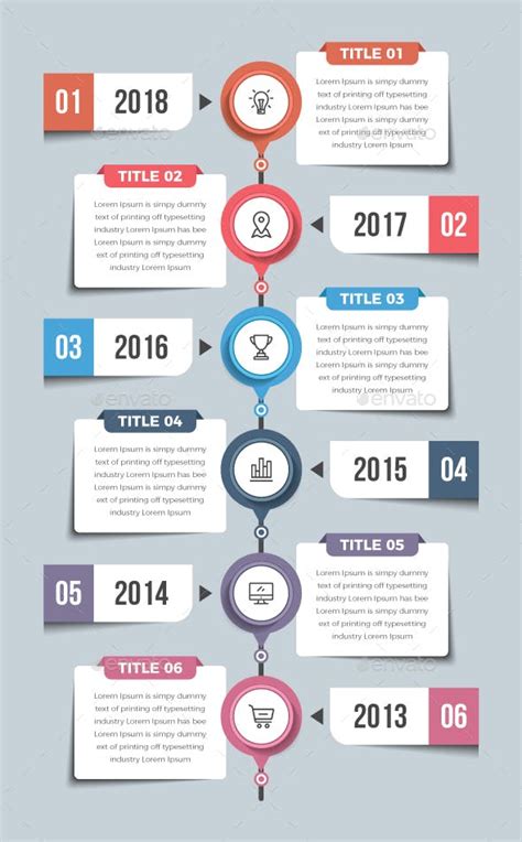 Vertical Timeline Infographics By Designsky Graphicriver