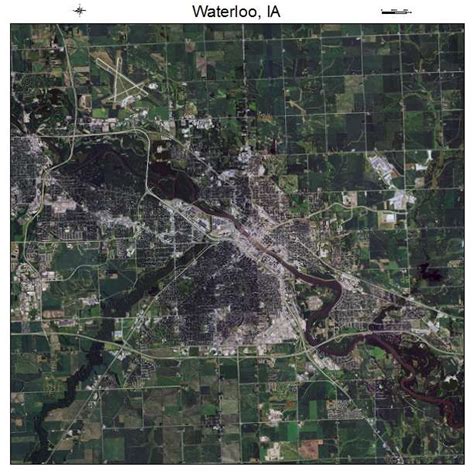 Aerial Photography Map Of Waterloo Ia Iowa