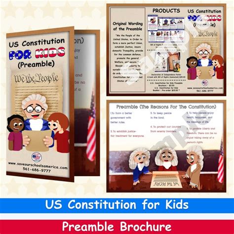 Us Constitution For Kids Preamble Brochure