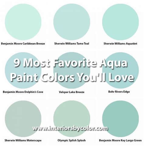 9 Most Favorite Aqua Paint Colors Youll Love Aqua Paint Colors Aqua