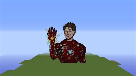 Minecraft Iron Man End Game I Am Iron Man Pixel Art Speed Build