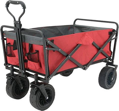 Beach Trolley Outdoor Folding Trolley Double Brake Camping Trailer