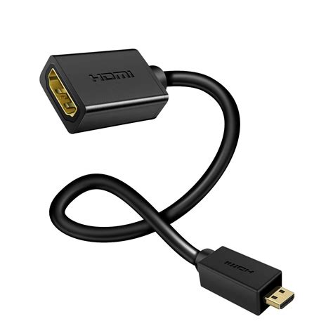 Buy Techrum Micro Hdmi To Hdmi Adapter Micro Hdmi To Hdmi Cable 20cm