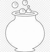 Cauldron Coloring Witchcraft sketch template