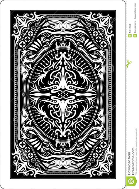 Check spelling or type a new query. Playing Card Back Side 60x90 Mm Stock Vector - Illustration of black, luck: 17512250