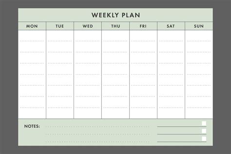 Printable A4 Basic Weekly Planner Ii Weekly Planner Planner Printables
