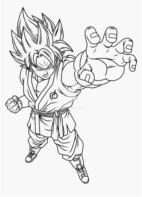 Check out 20 dragon ball z coloring pages to print featuring characters in different poses below. Goku Super Saiyan Coloring Pages - Coloring Home
