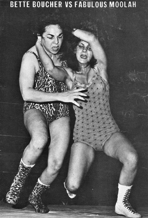 Two Women Are Wrestling In The Middle Of An Advert For Bettie Boucher S