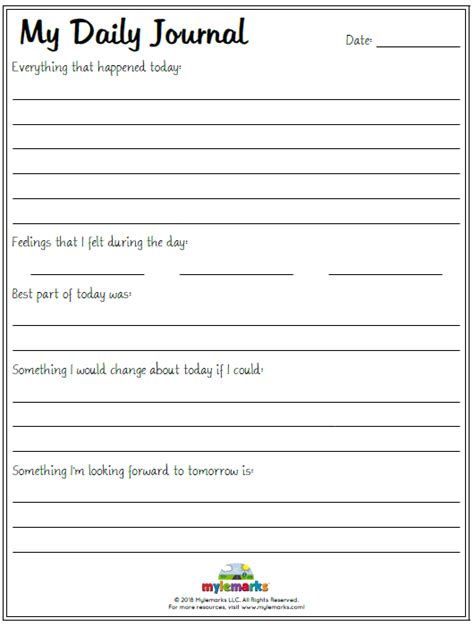 Therapeutic Worksheets For Teens