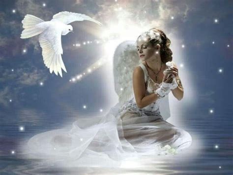 Angel With A White Dove God Answers Prayers Answered Prayers Colorful
