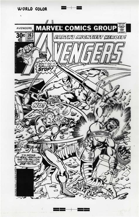 Production Art Avengers 163 Cover By George Perez In