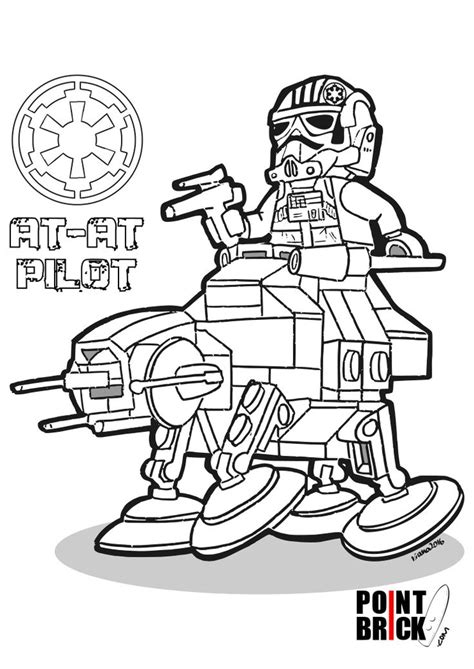 Disegni Da Colorare Lego Star Wars Yoda E AT AT Disegni Da Colorare