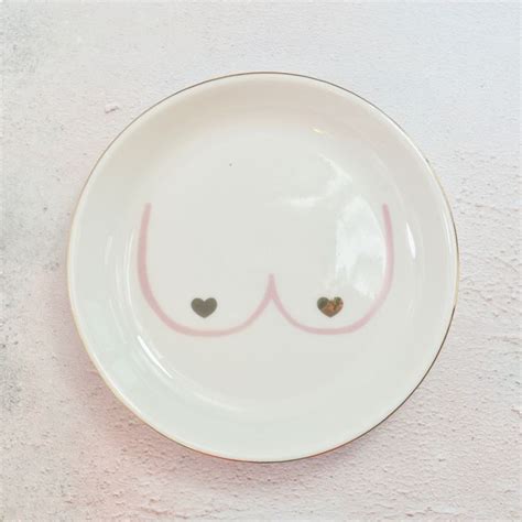 Personalised Boobies Jewellery And Trinket Dish By Not A Jewellery Box Ceramic Jewelry Dish