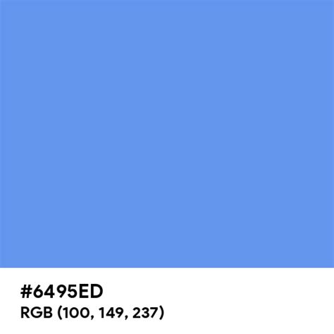 Cornflower Blue Color Hex Code Is 6495ed