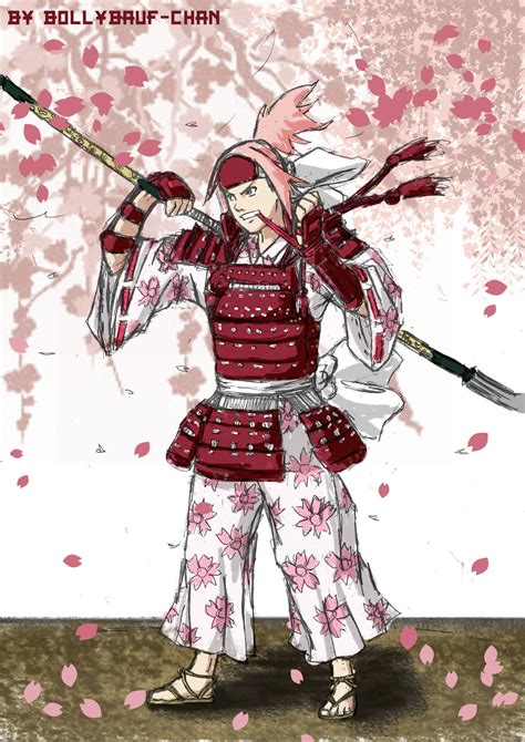 Samurai Sakura Preview Colored Sketch By Bollybauf Chan On Deviantart