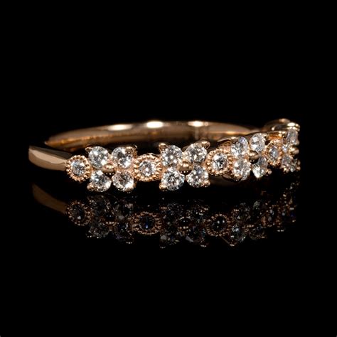 42ct Diamond 18k Rose Gold Wedding Band Ring