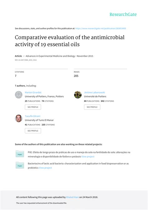 PDF Comparative Evaluation Of The Antimicrobial Activity Of 19