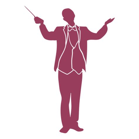 Orchestra Conductor Standing Silhouette Transparent Png And Svg Vector File
