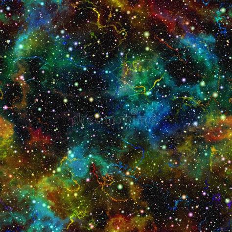 Abstract Colorful Universe Rainbow Stars Summer Night Starry Sky