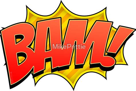 Bam Comic Book Sound Effect Stickers By Mikeprittie Redbubble