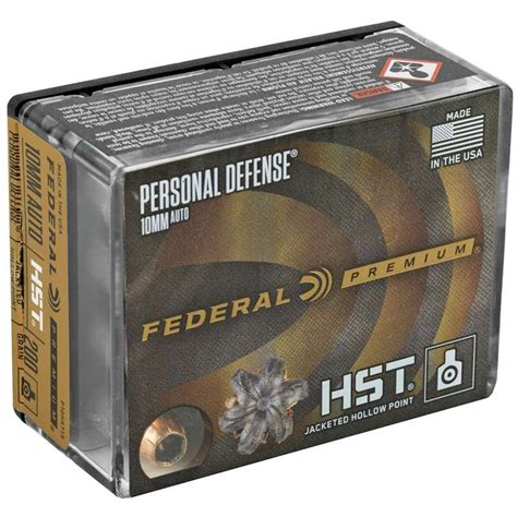 Federal Personal Defense 10mm Auto Ammo 200 Gr Hst Jhp Ammo Deals