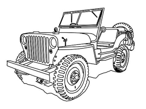 Army Jeep Coloring Book To Print And Online