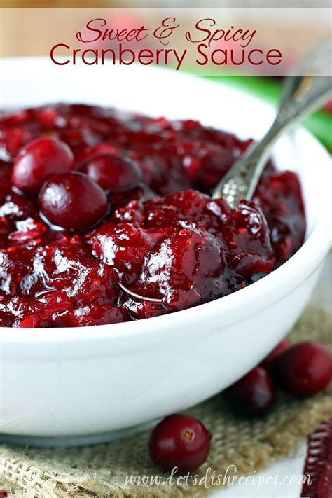 Sweet And Spicy Cranberry Sauce Recipe Cranberry Recipes Spicy